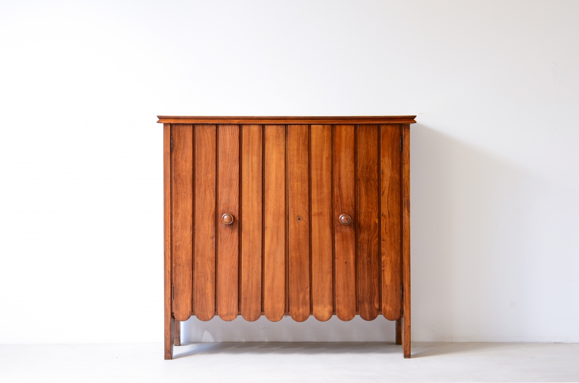 storage unit with slatted doors Italian manufacture, circa 1940s.