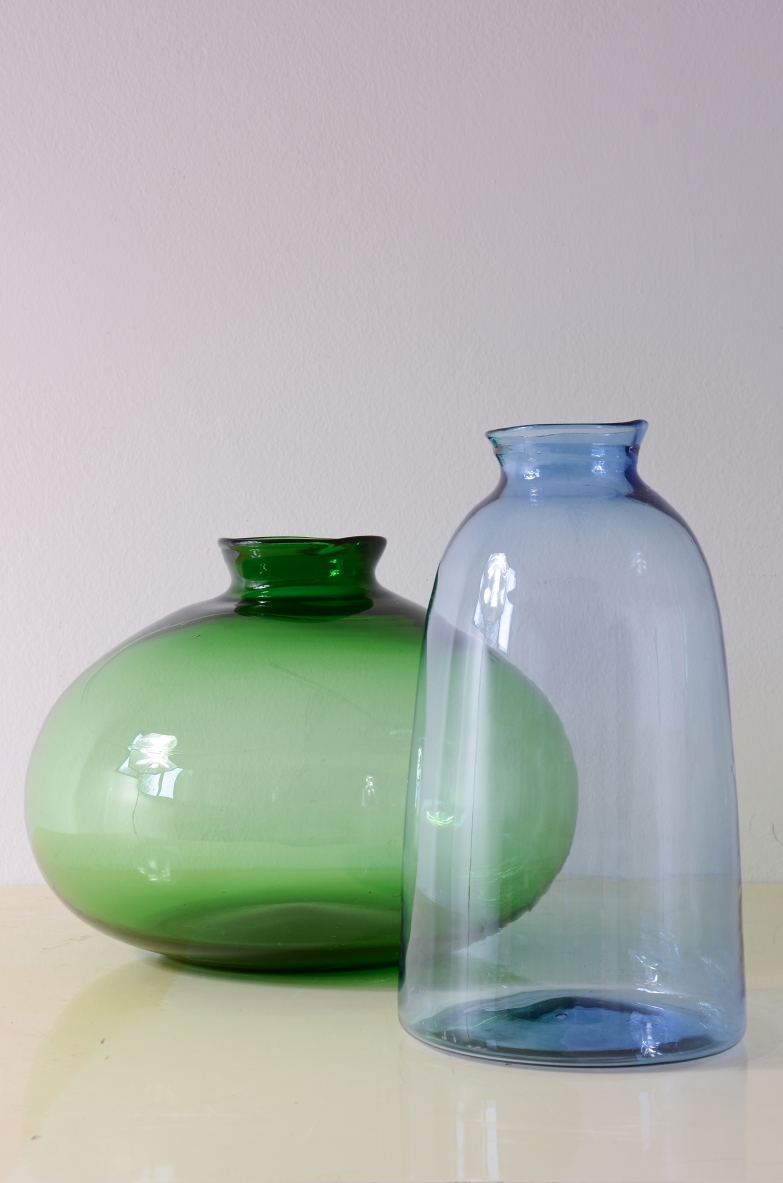 Two large blown glass vases.  21st-century craftsmanship.