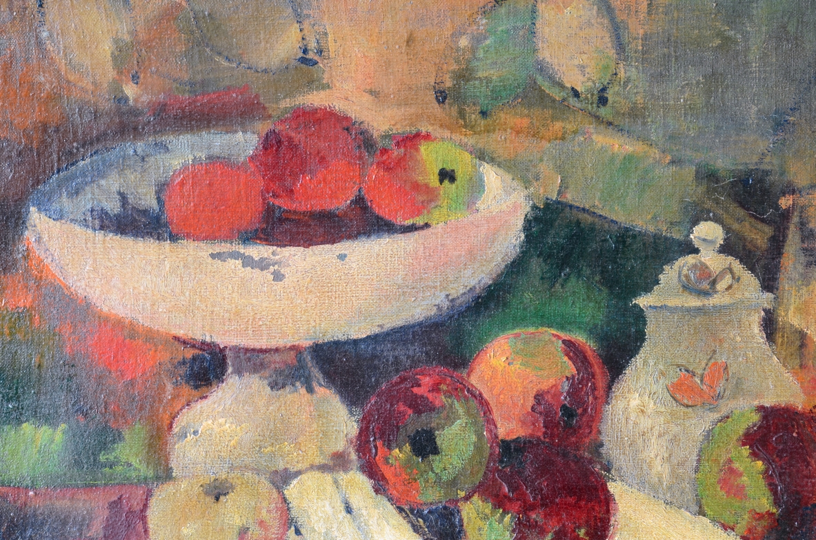 Still Life  Oil on canvas, anonymous Expressionist painter, ca. 1900.