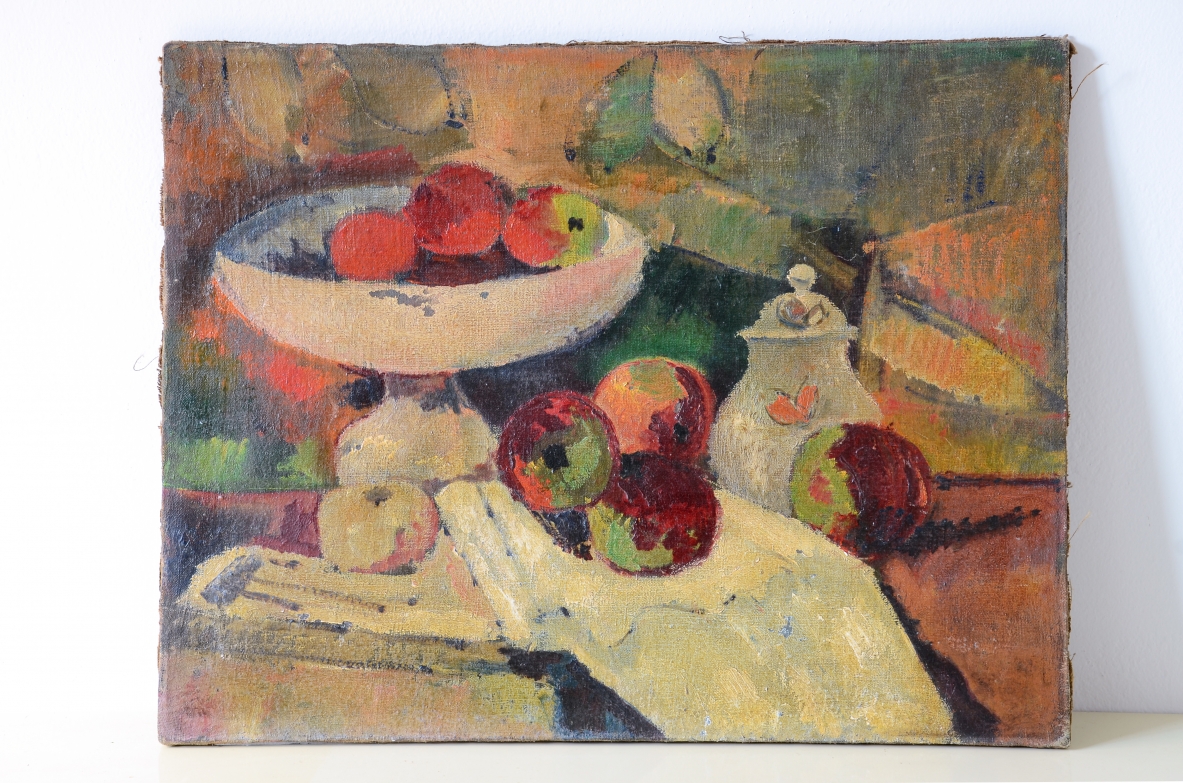 Still Life  Oil on canvas, anonymous Expressionist painter, ca. 1900.