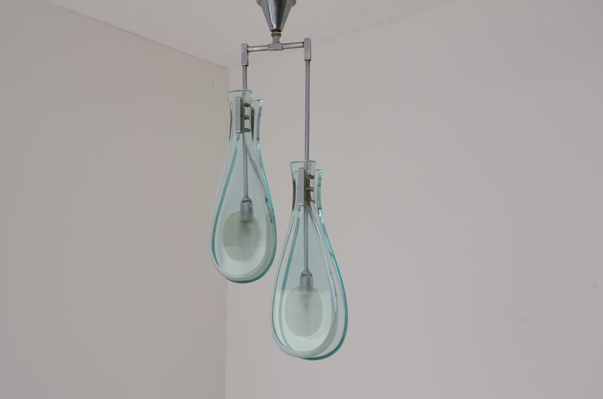 Max Ingrand Lampada a sospensione a, modello 2259/2 Fontana Arte, Italia, ca. 1960.
