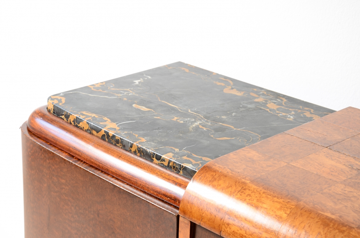 Cypress burl cabinet, France, Art Deco, ca. 1930.