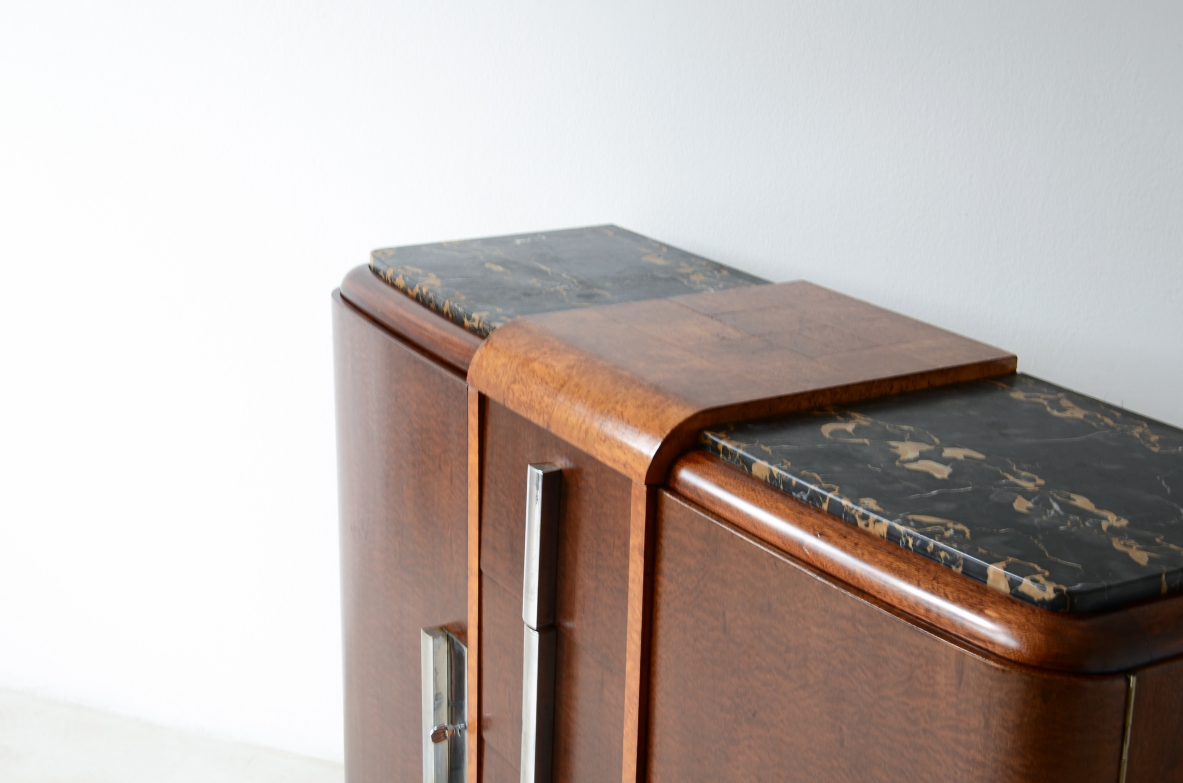 Cypress burl cabinet, France, Art Deco, ca. 1930.