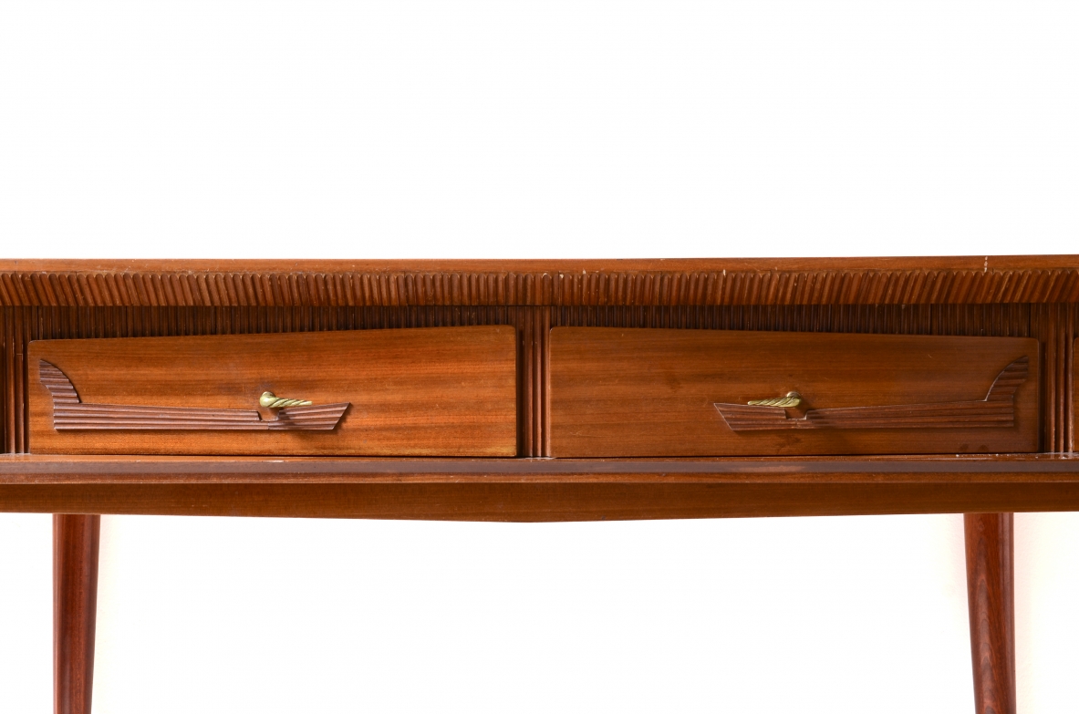 Large console table with curved sides, Italian manufacture, circa 1950.