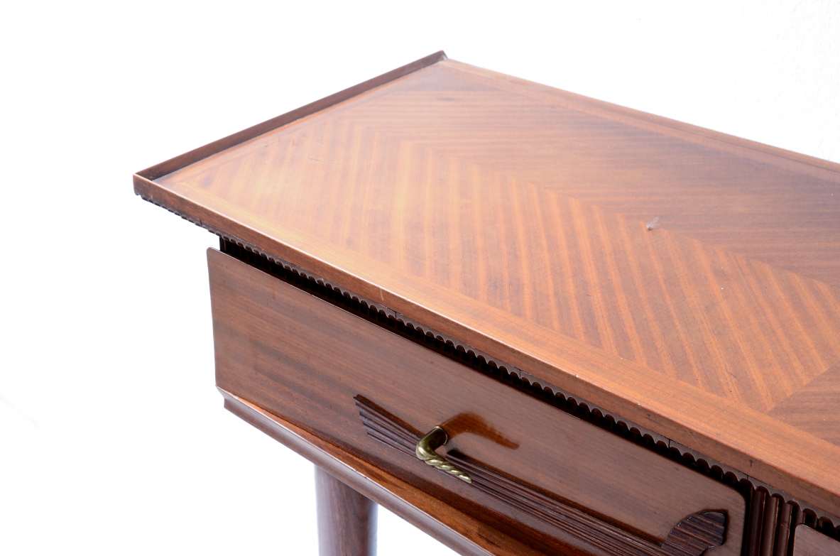 Large console table with curved sides, Italian manufacture, circa 1950.