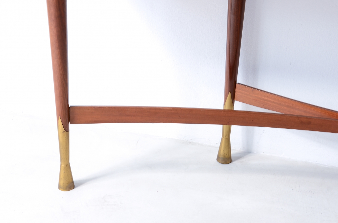 Large console table with curved sides, Italian manufacture, circa 1950.
