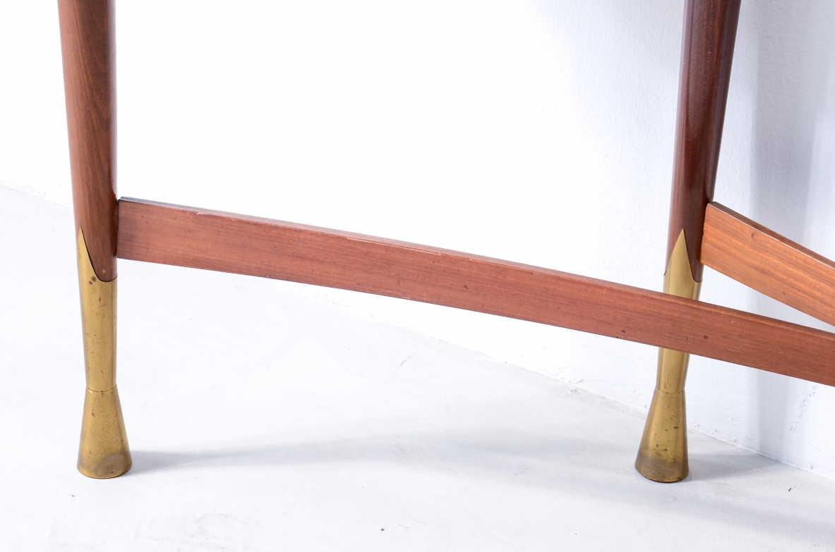 Large console table with curved sides, Italian manufacture, circa 1950.