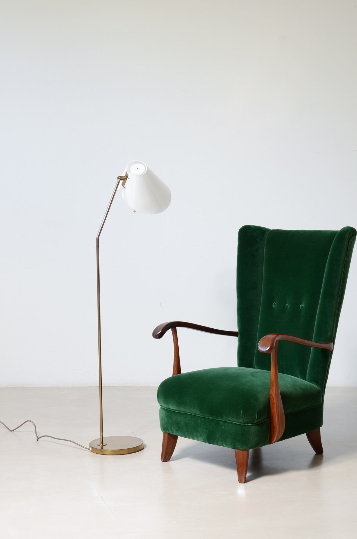 Rara lampada da lettura modello G-191. Manifattura Bergboms, Svezia, 1960ca.