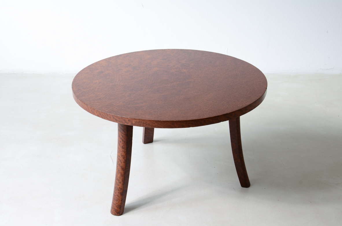Gaetano Borsani  Refined coffee table with saber-shaped legs Borsani atelier, 1940s