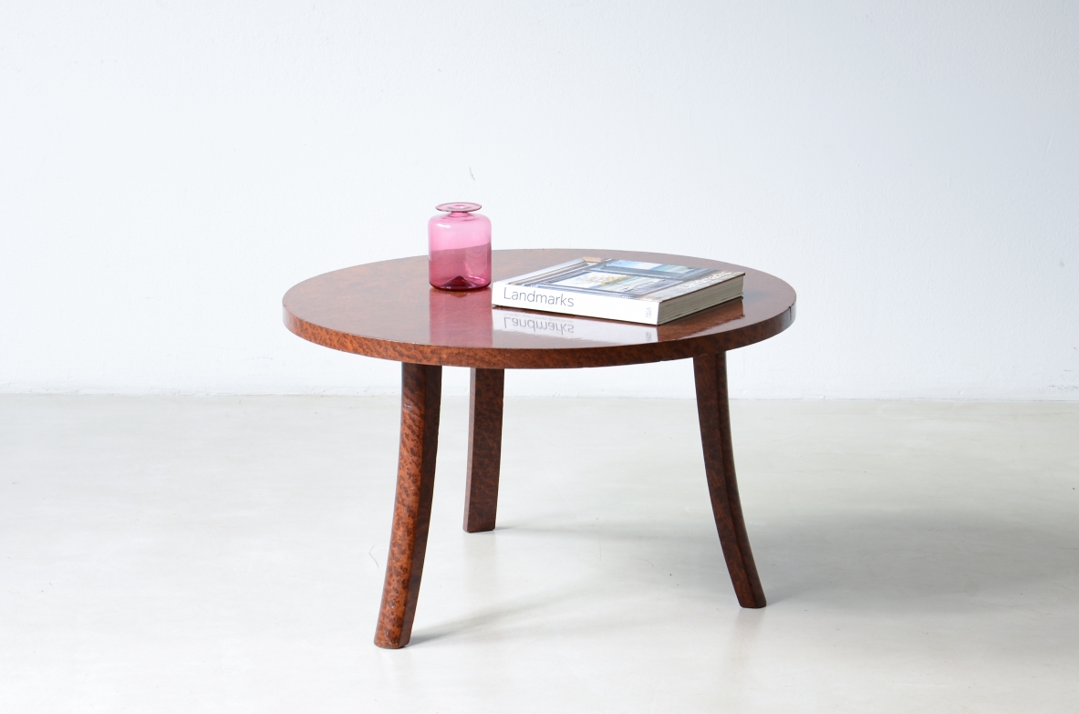 Gaetano Borsani  Refined coffee table with saber-shaped legs Borsani atelier, 1940s