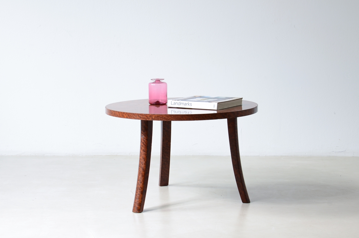 Gaetano Borsani  Refined coffee table with saber-shaped legs Borsani atelier, 1940s