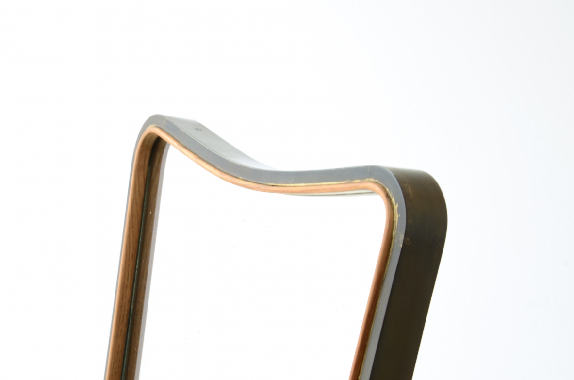 Elegante console toilette in frassino con cassetto sagomato. Manifattura italiana 1940ca.
