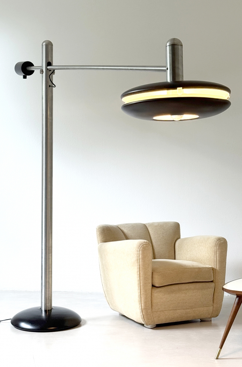 big metal lamp selenova italian vintage