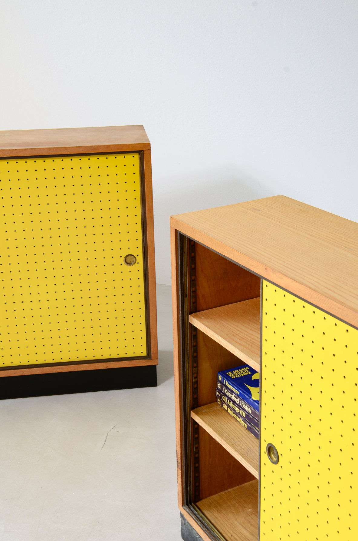 Pair of small ash storage units Italian manufacture, ca. 1955.