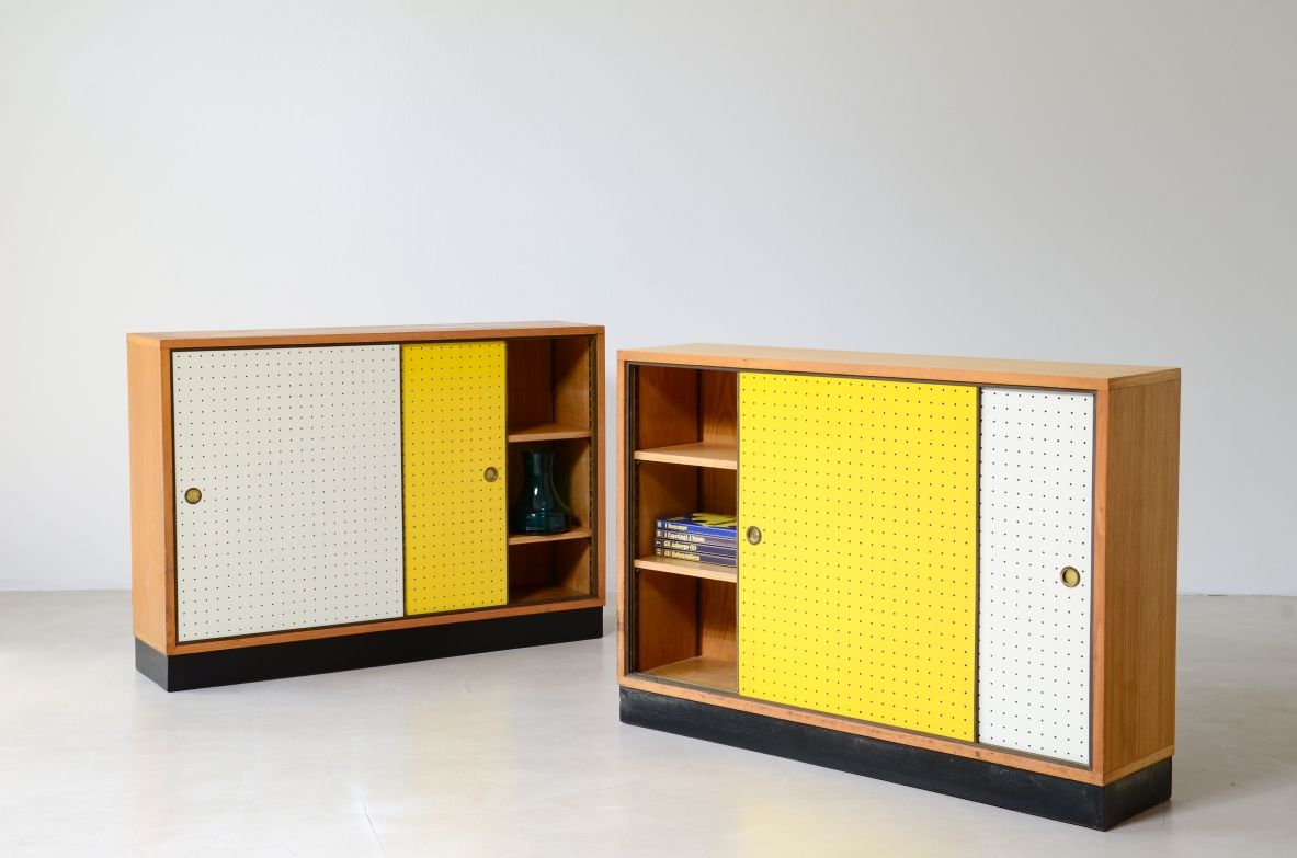 Pair of small ash storage units Italian manufacture, ca. 1955.