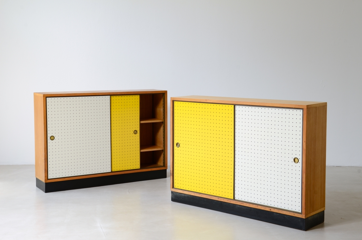 Pair of small ash storage units Italian manufacture, ca. 1955.