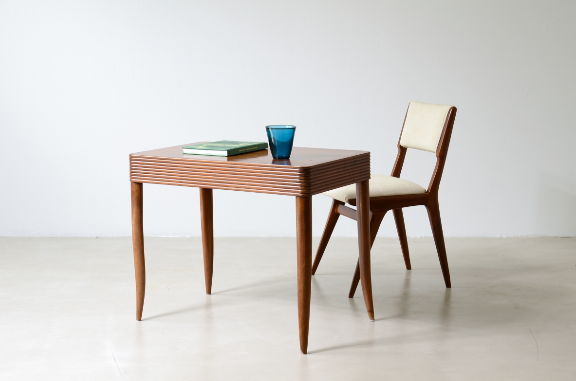 Paolo Buffa Small bedroom desk with sabre legs and a drawer1935