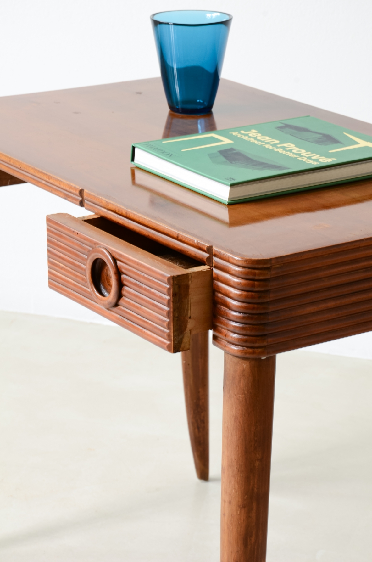 Paolo Buffa Small bedroom desk with sabre legs and a drawer 1935