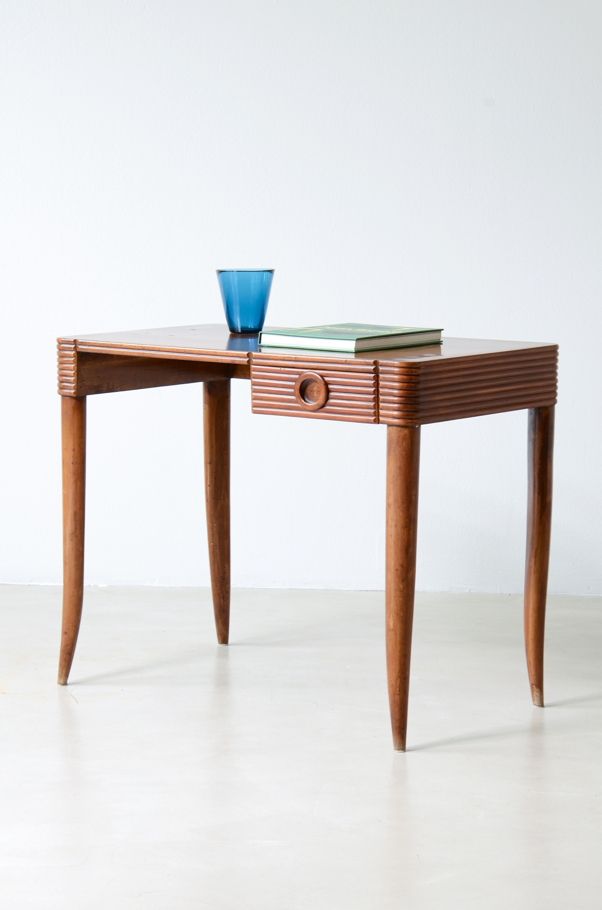 Paolo Buffa Small bedroom desk with sabre legs and a drawer 1935