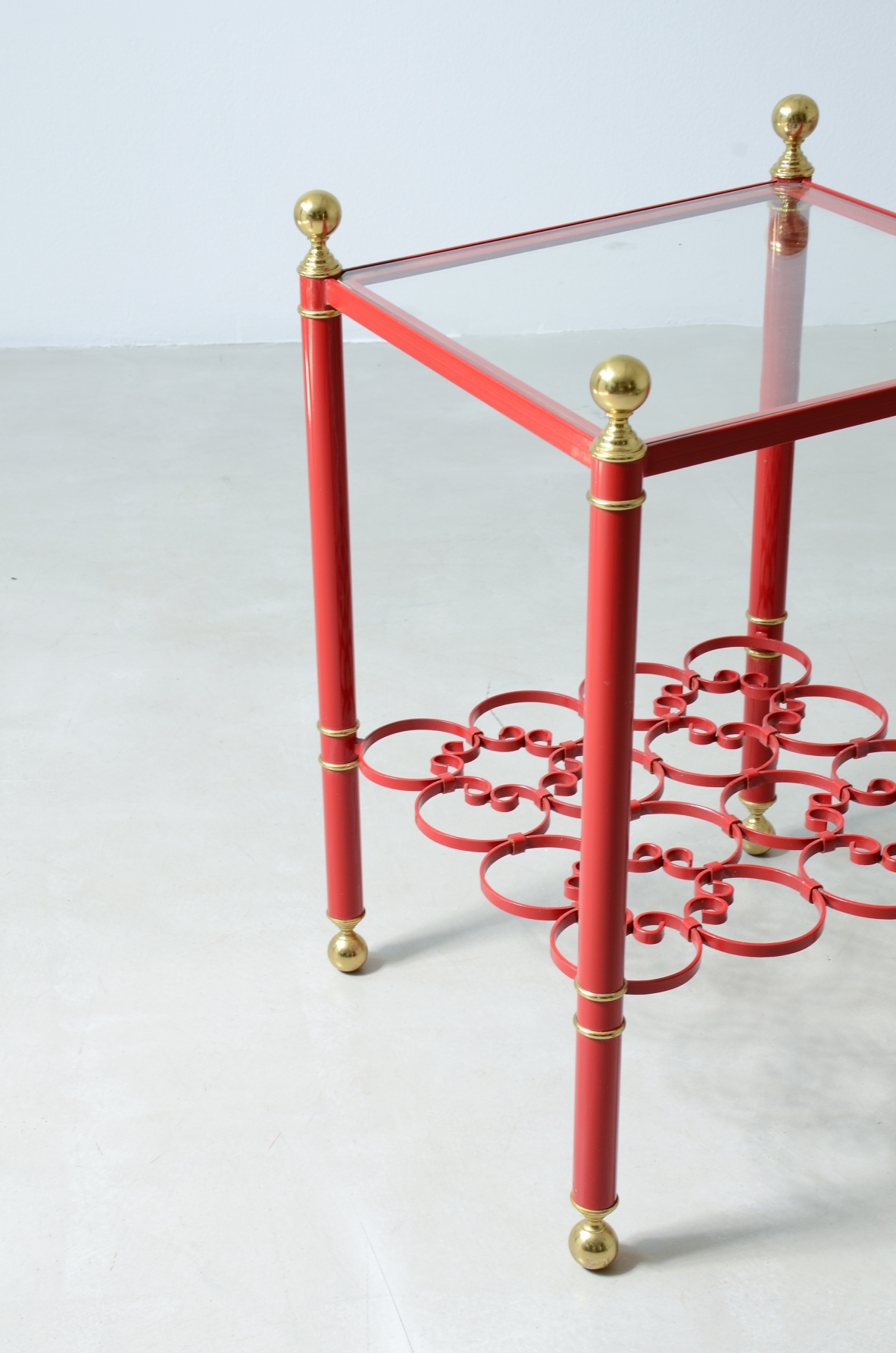 1960's Pair of lacquered metal coffee tables