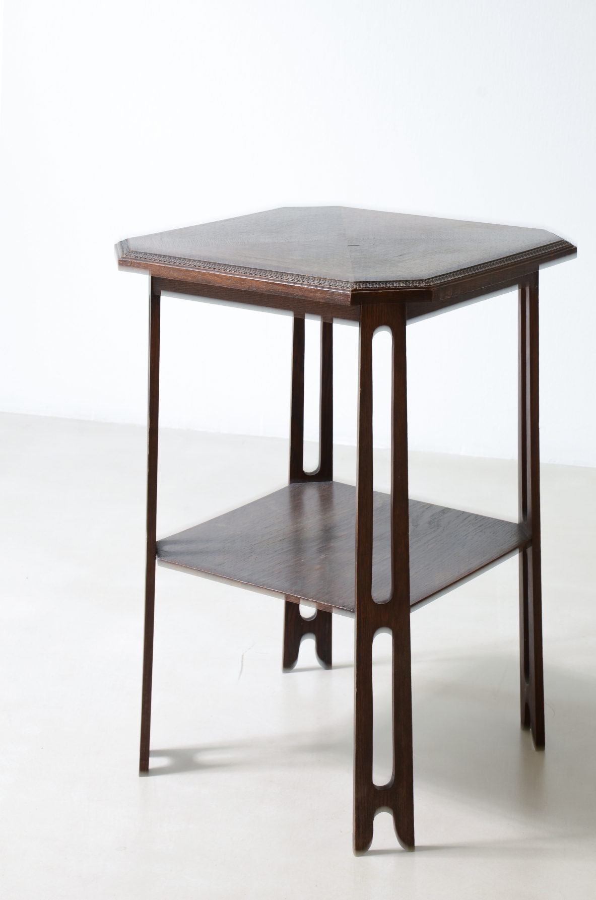 Joseph Maria Olbrich 1930's Pair of shaped wooden coffee tables.