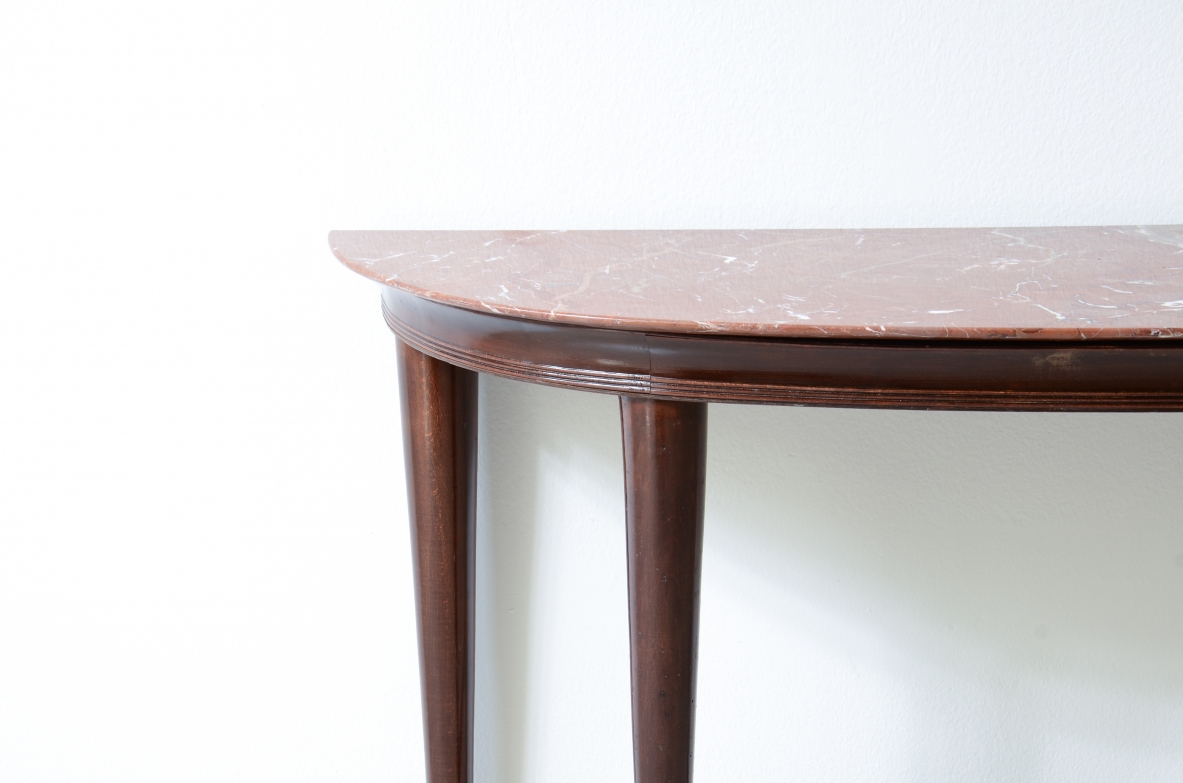 Paolo Buffa Elegante console in mogano con piano in marmo 1940