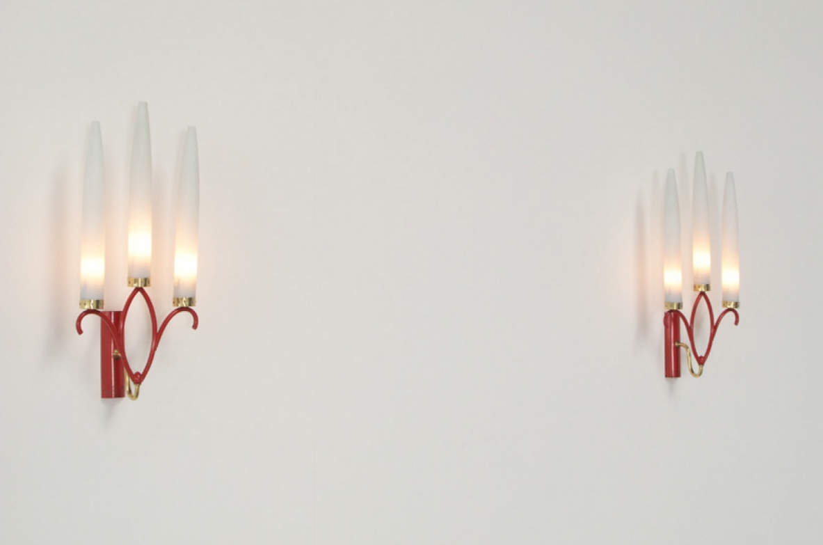 1950's wall lamps by Angelo Lelli