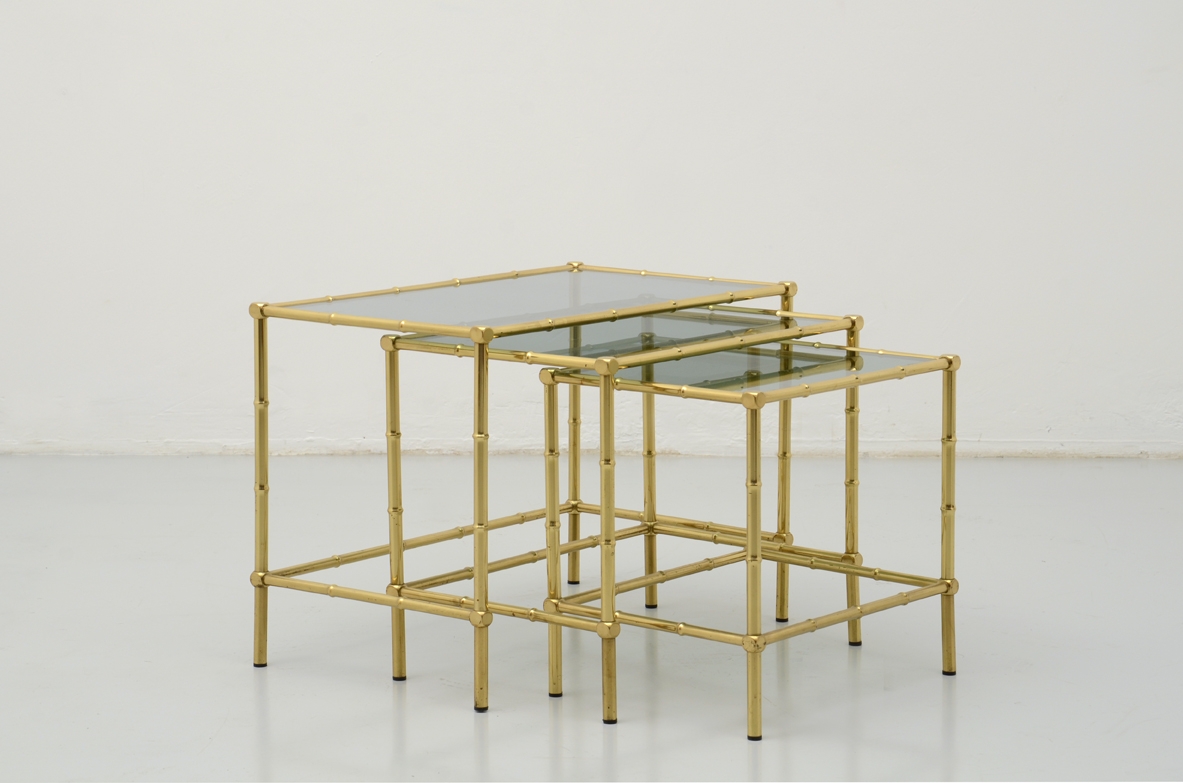 Set of three coffee tables,1970's.