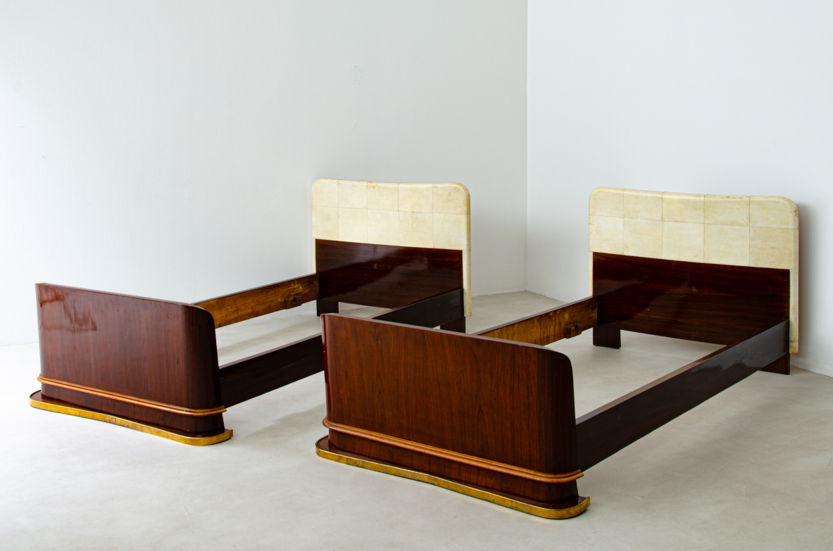 Coppia di letti vintage anni '40