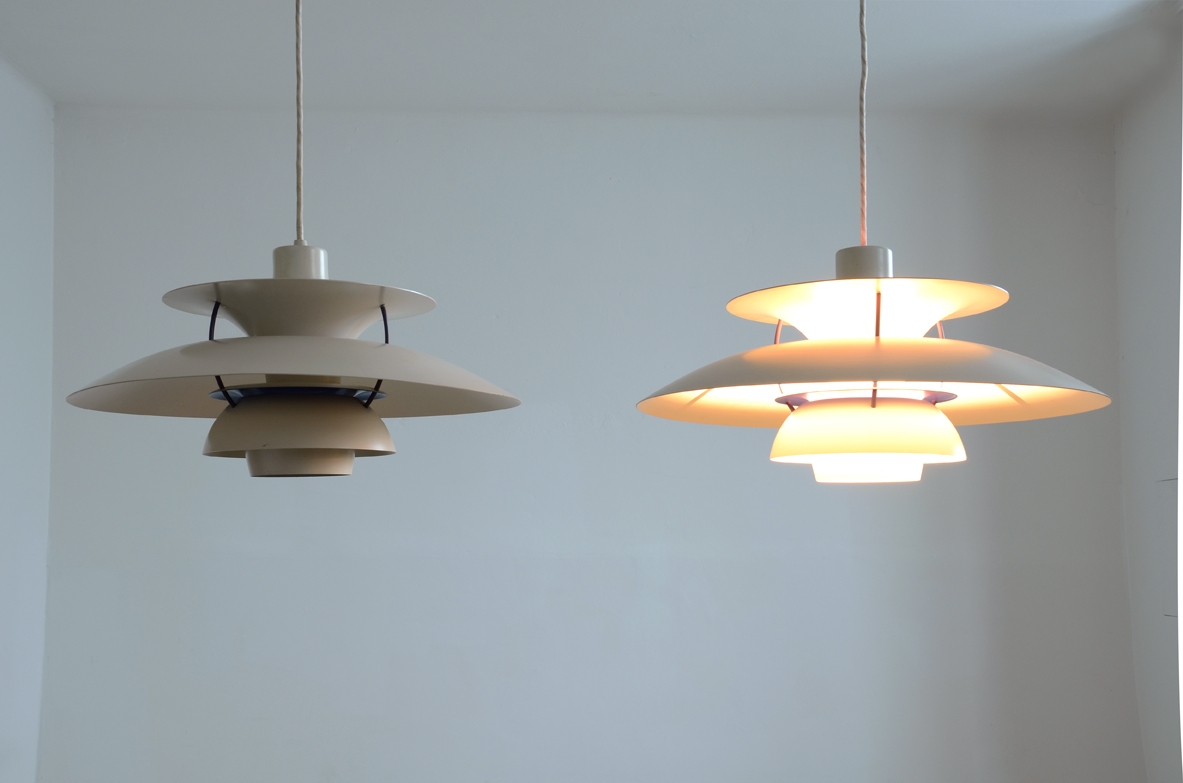 1960's Poul Hennigsen coppia di lampadari negozio Milano