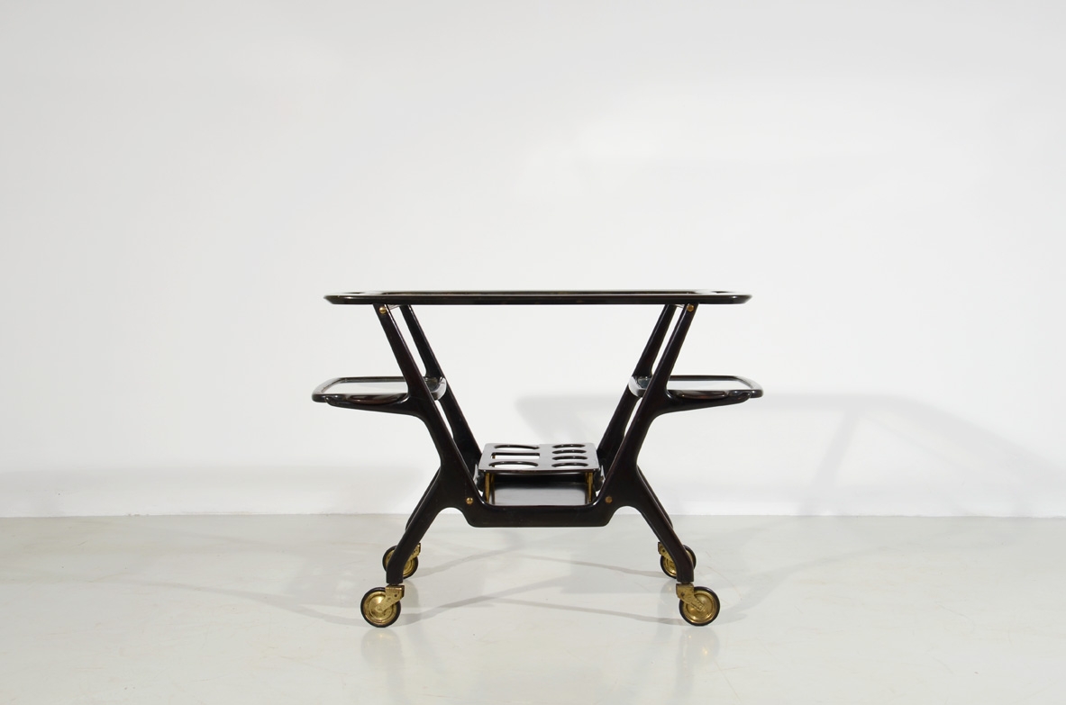 Ico Parisi, lacquered wooden trolley