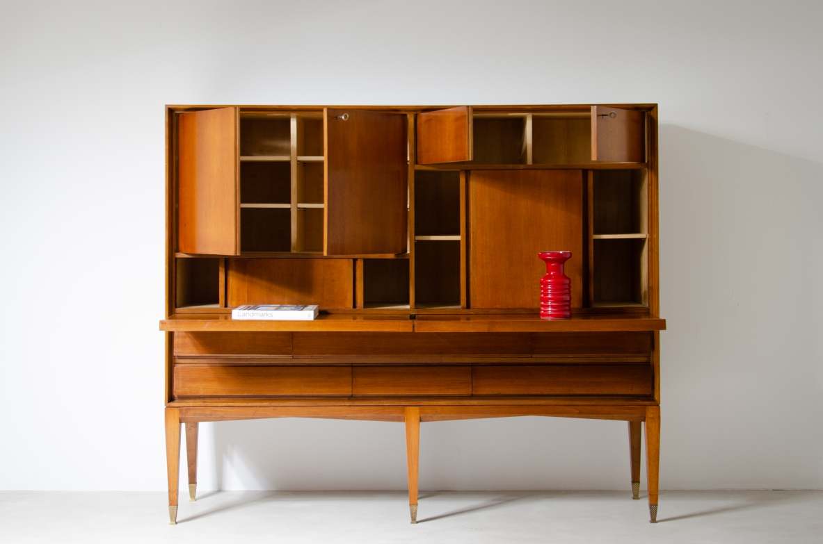 Gio Ponti, light walnut cabinet 1950's.