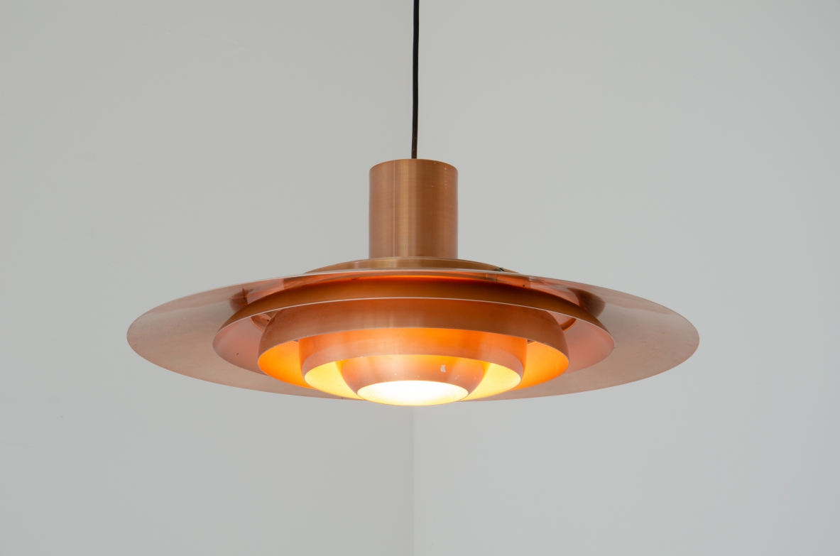 Preben Fabricius e Jørgen Kasholm. Lampada a sospensione mod. P376. Prodotta da Nordisk Solar, Danimarca, 1964